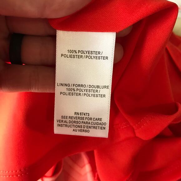 Taylor Dress Womens XS Red‎ Floral Tiered Pleated Flowy Strap Tie Tassel Summer - Picture 10 of 12